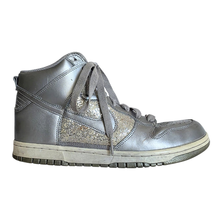 Nike High Dunk Metallic Glitter Sneakers Size 40.5