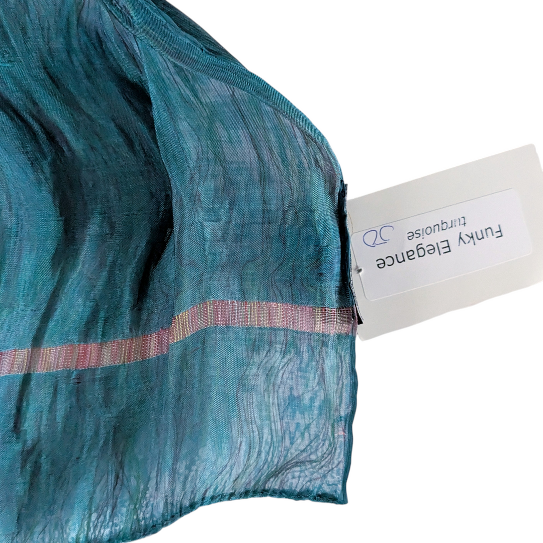 Cha Chi Turquoise Crinkle Scarf