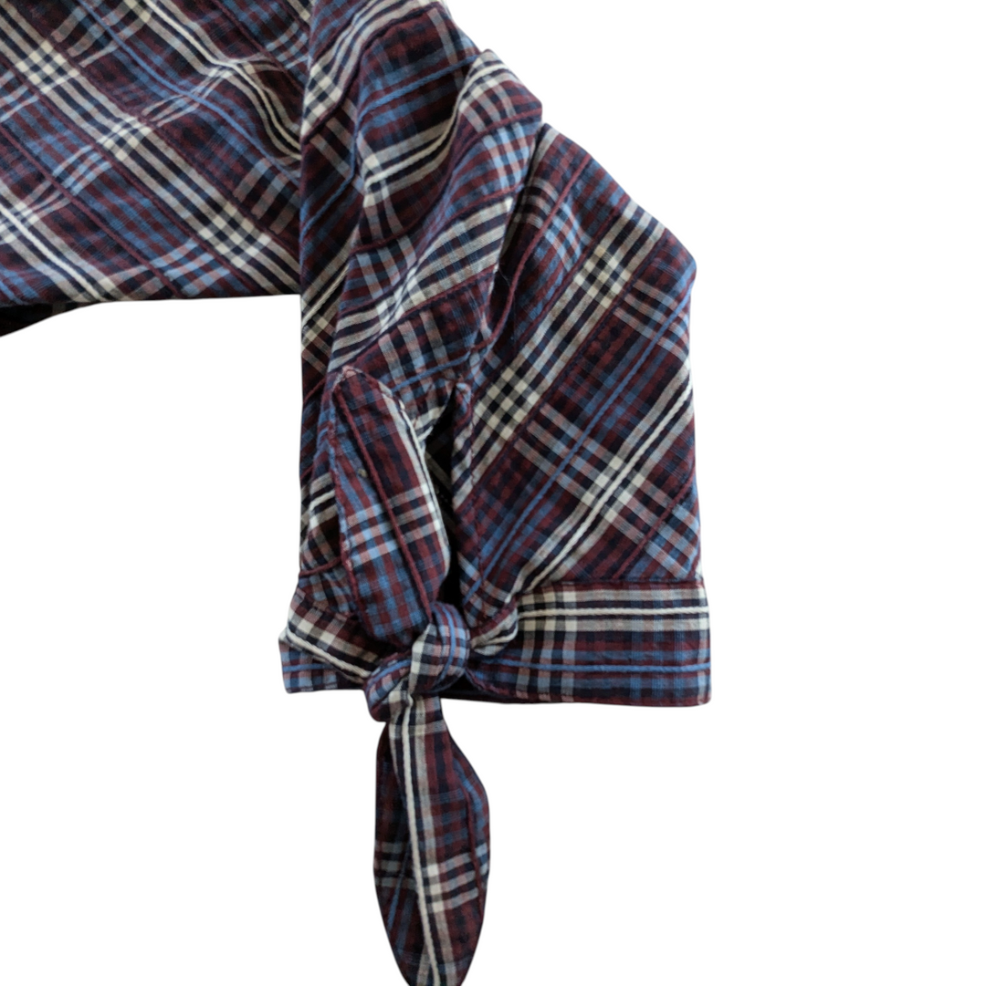 Veronica Beard Isabel Plaid Top Size Large