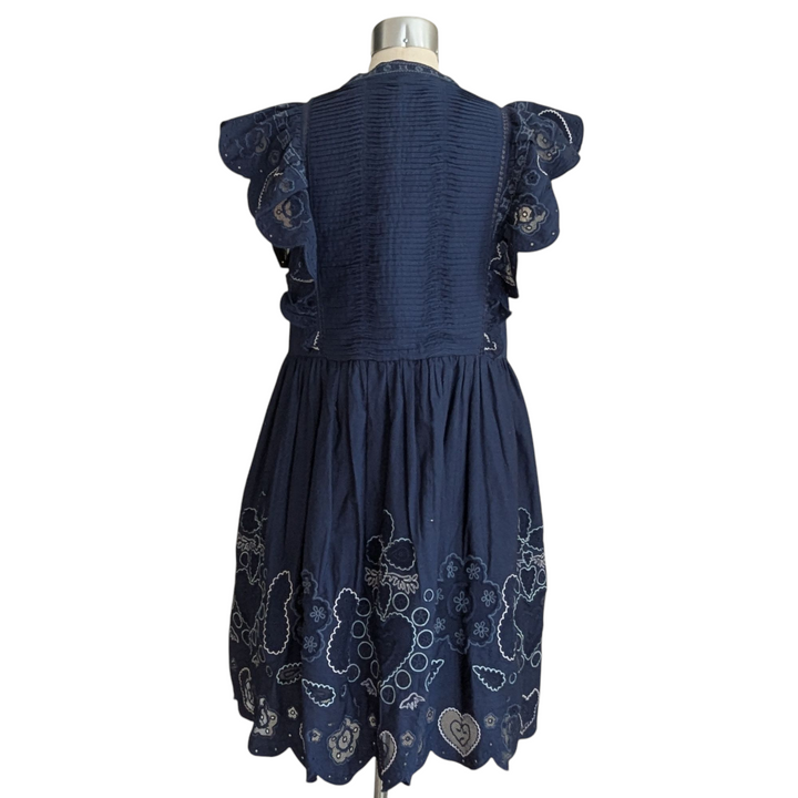 Sea New York Jeanetta Eyelet Dress Size Large