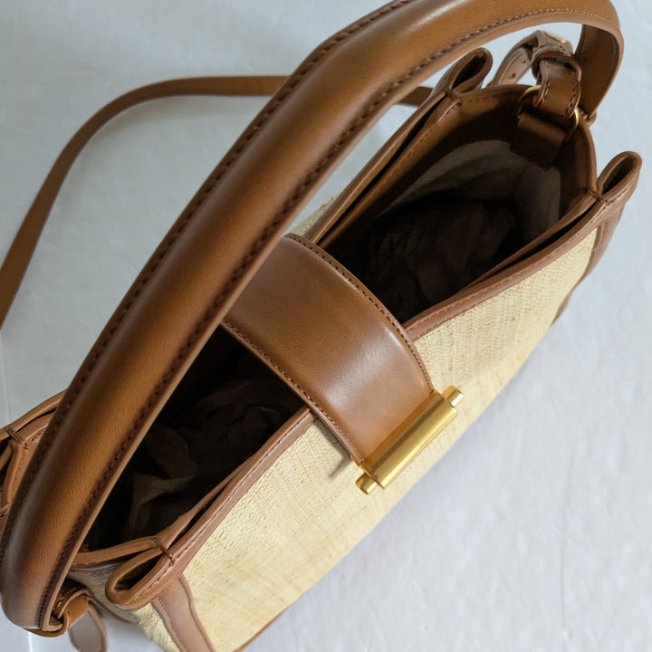 Charles & Keith Raffia Convertible Shoulder Bag
