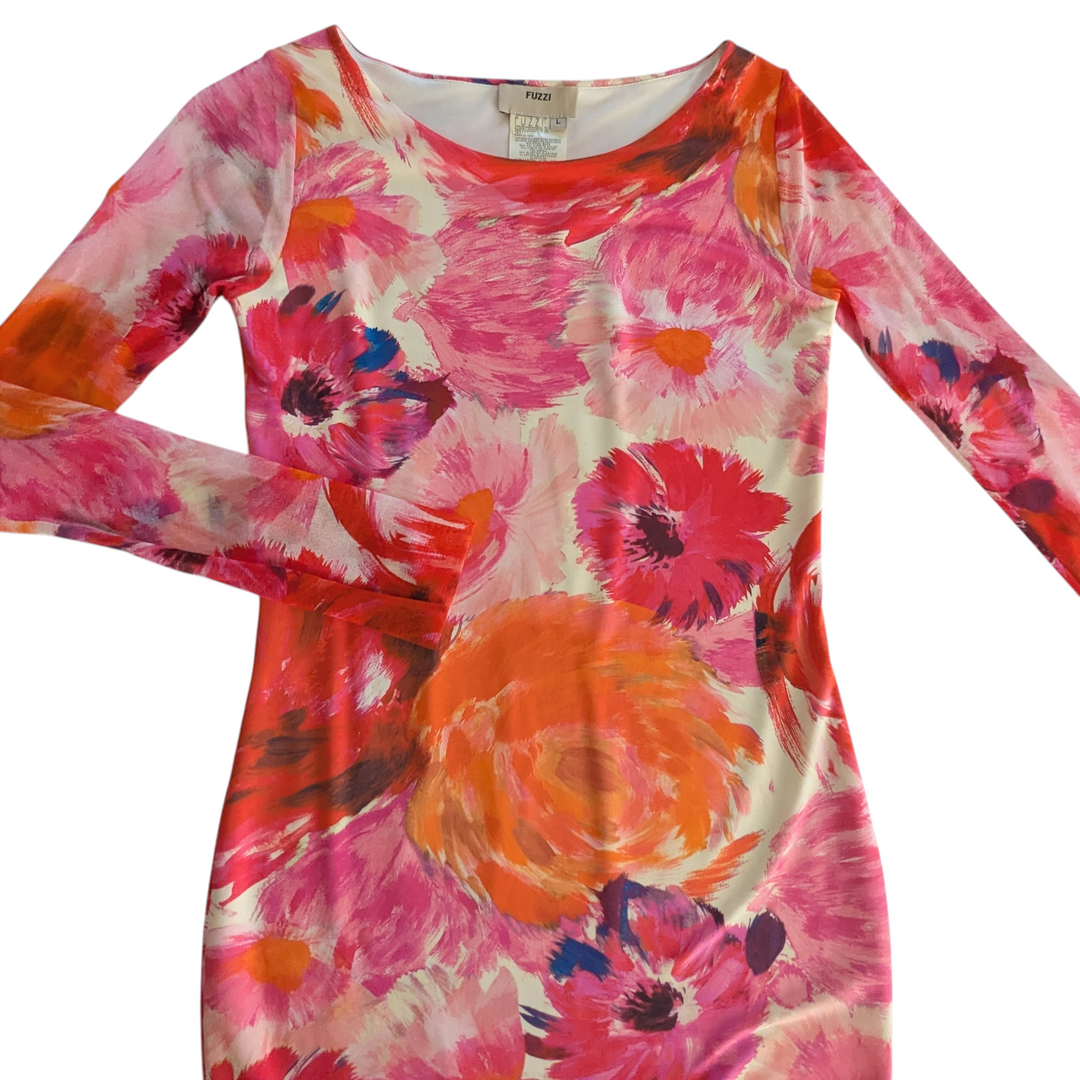 Fuzzi Body Conscious Dress Size Large
