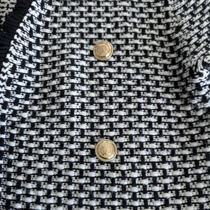 Tahari Tweed Open Blazer Size Large