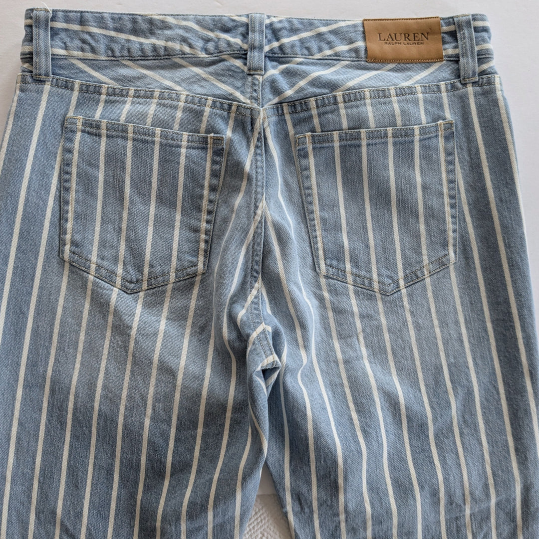 Lauren Ralph Lauren Striped Jeans Size 8