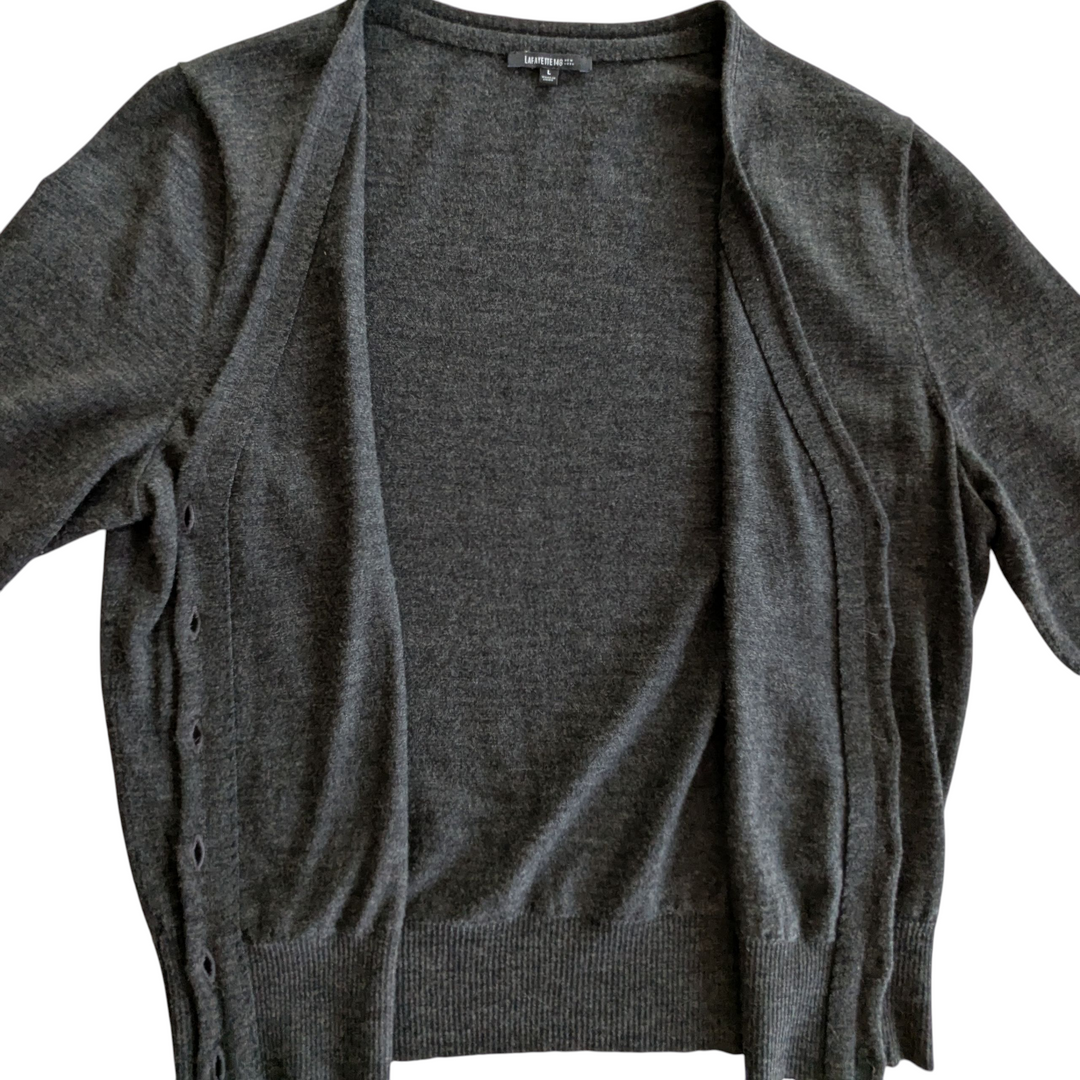 Lafayette 148 Short Sleeve Cardigan Size Large