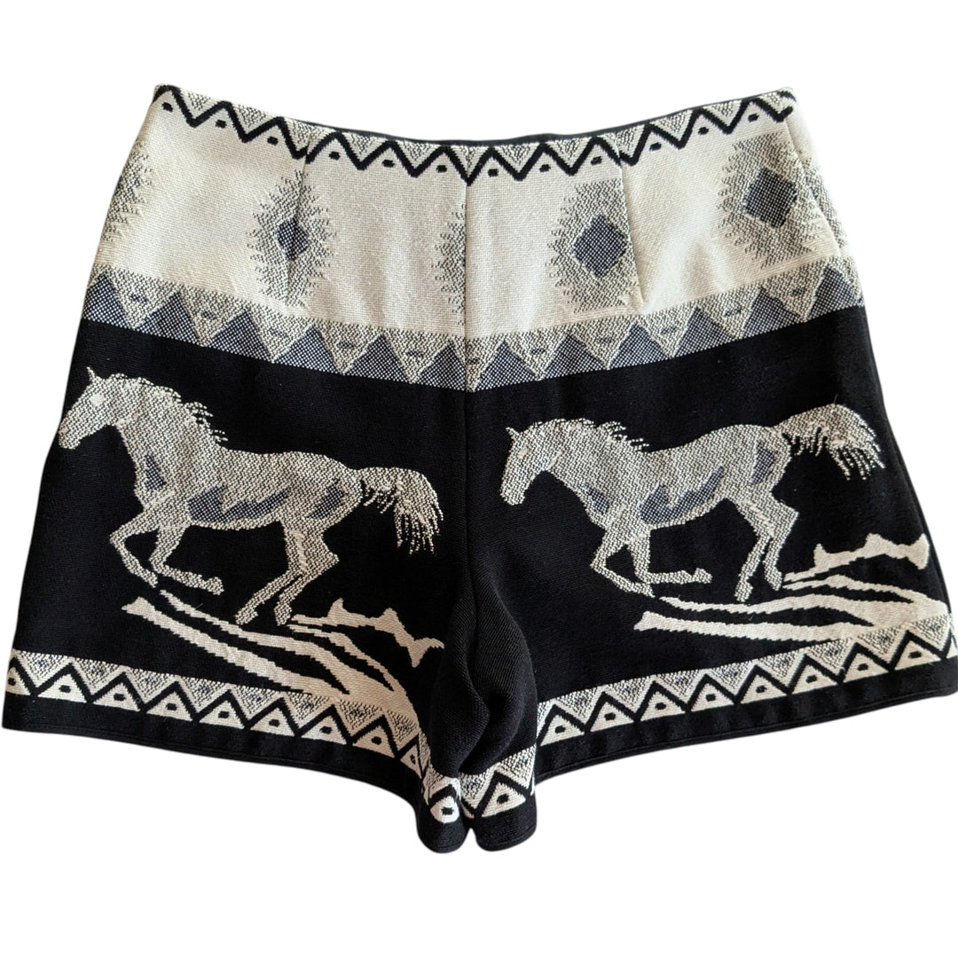 Maje Ipi Horse Print Shorts Size 38