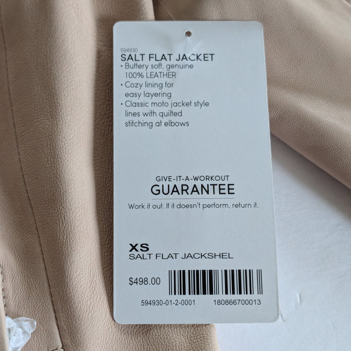 Athleta Salt Flat Leather Moto Jacket Size XS