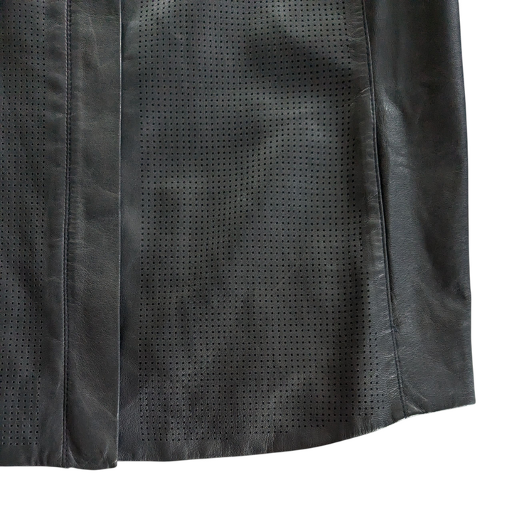 Vince Navy Leather Blazer Size XL