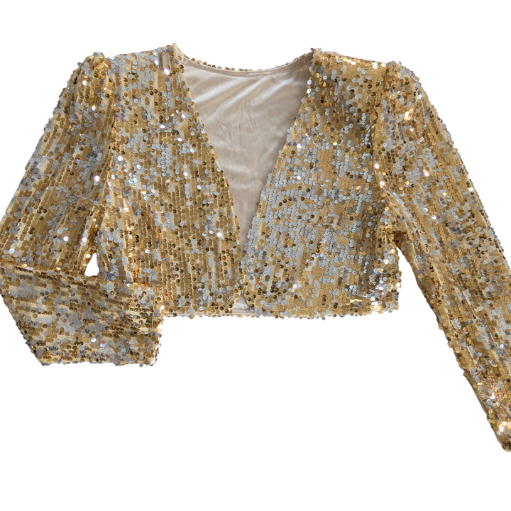 Gold Sequin Bolero Jacket