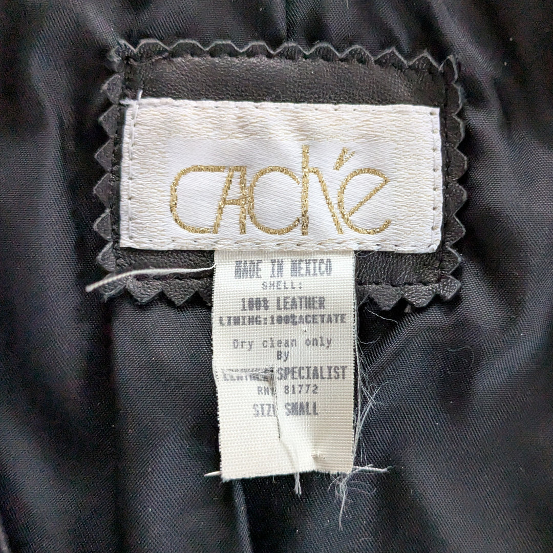 Cache Brown Quilted Leather Vest Size Small