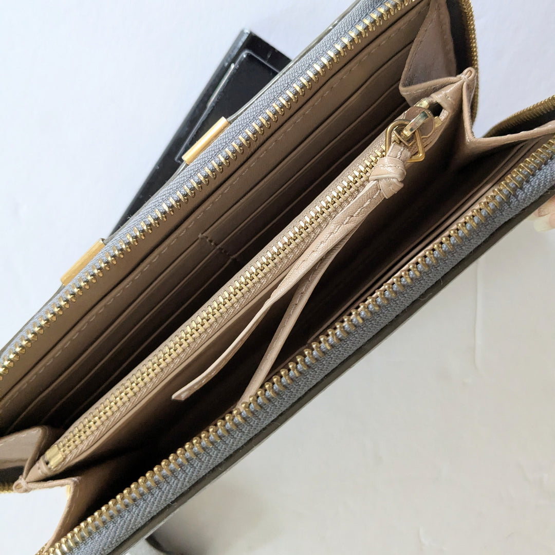 Chloe Marcie Gray Zip Around Wallet