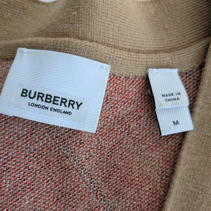 Burberry Long Plaid Cardigan Size Medium
