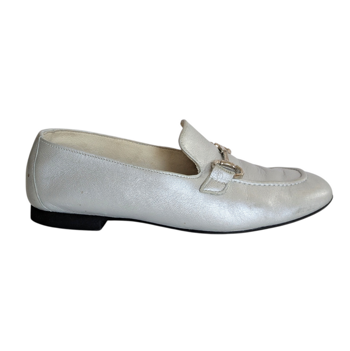 Paul Green Daphne Silver LLoafers Size 8