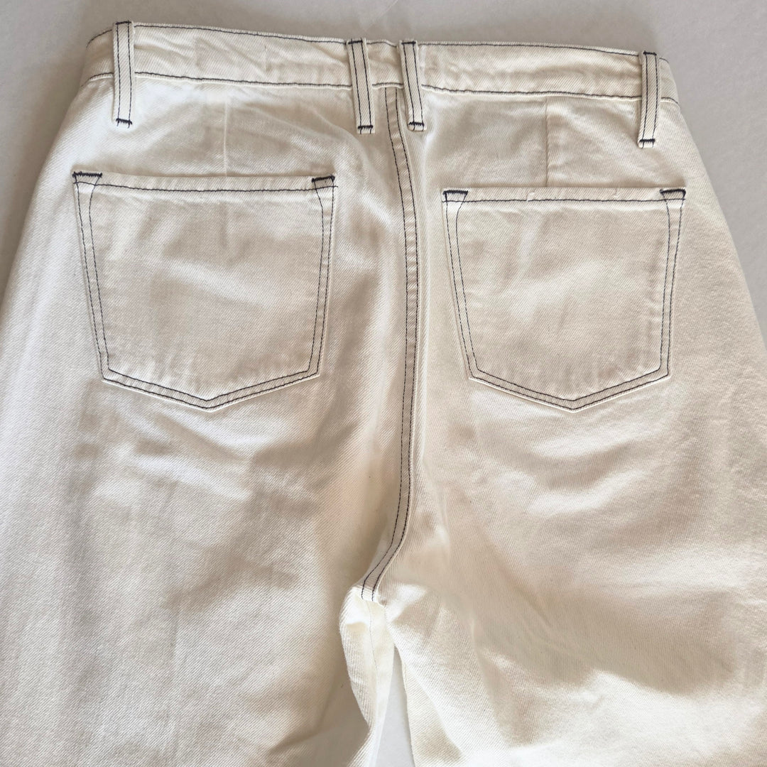 Frame White Le Baggy Palazzo Jeans Size 27