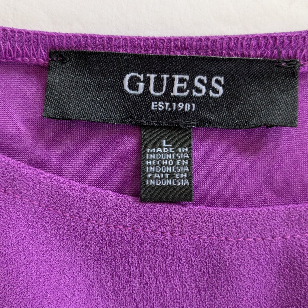 Guess Purple Sheath Dress Size Large