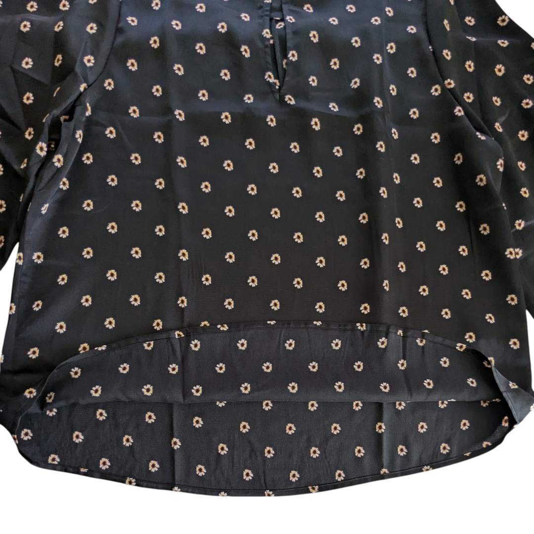 Ted Baker Black Print Top Size Large