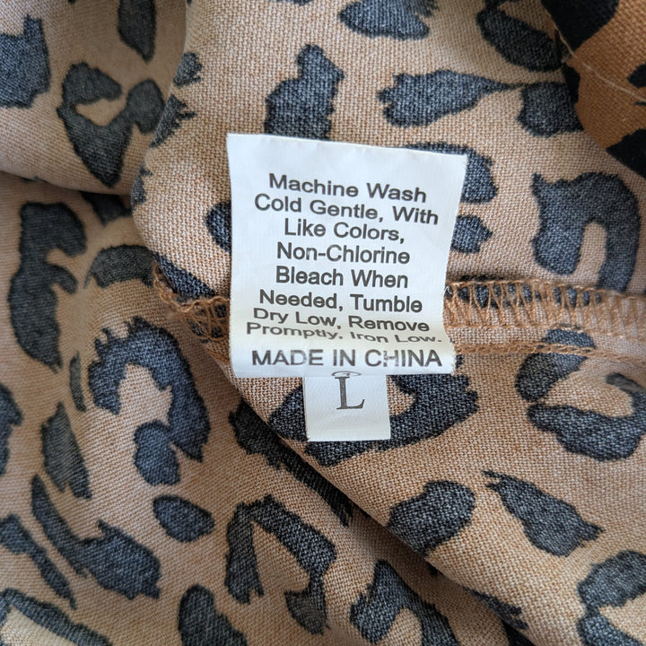 Animal Print Tunic with Embroidery Size Large