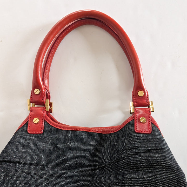 Tory Burch Denim and Leather Tote