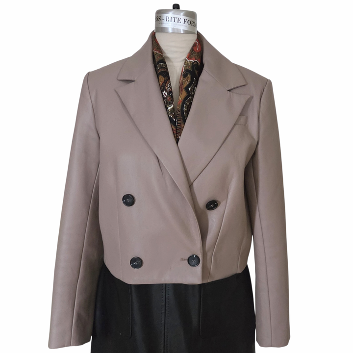 Anthropologie Maeve Faux Leather Blazer Size 12