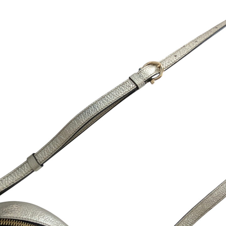 Salvatore Ferragamo Ganini Silver Crossbody Bag