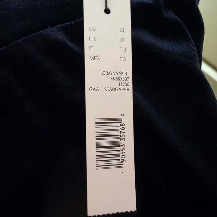 T Tahari Navy Velvet Midi Dress Size XL