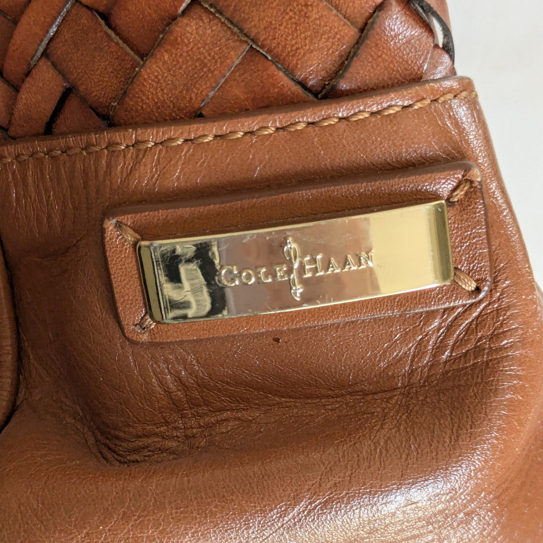 Cole Haan Woven Leather Hobo Bag