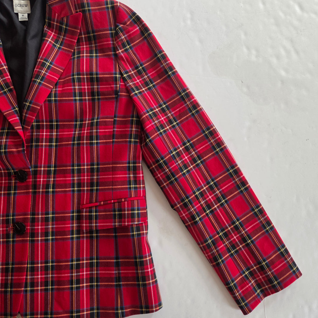 J. Crew Factory Plaid Blazer Size 6