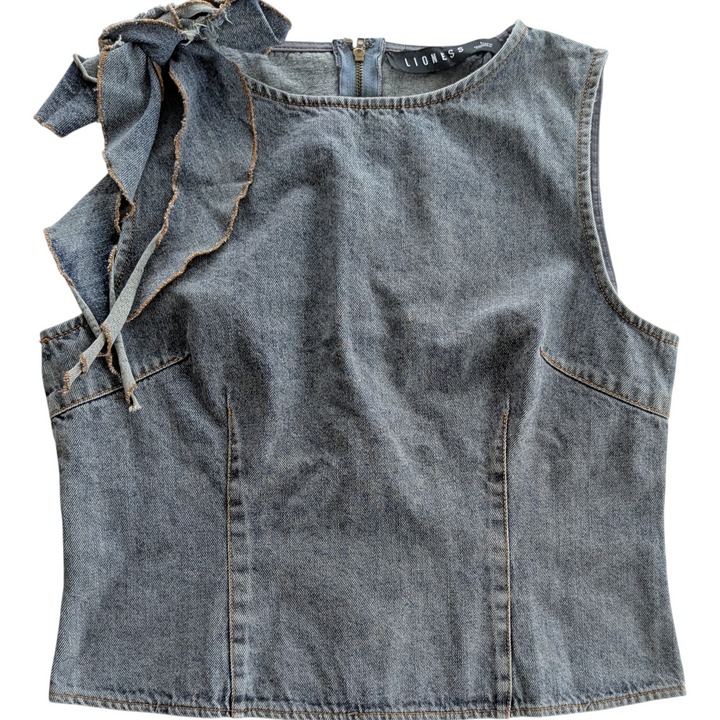 Lioness Rendezvous Denim Top Size Large