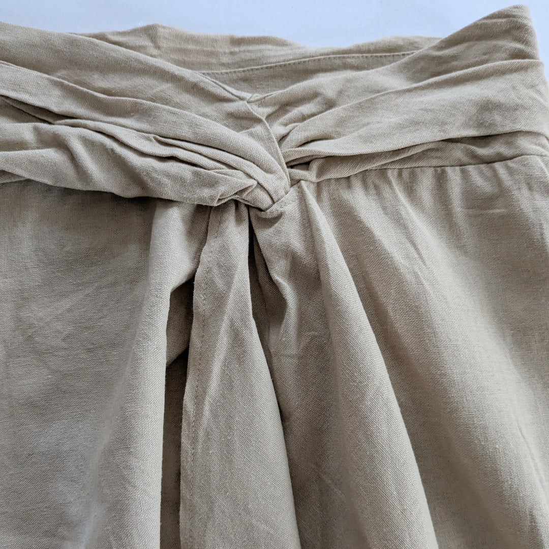 Jason Wu Linen Faux Wrap Midi Skirt Size 6