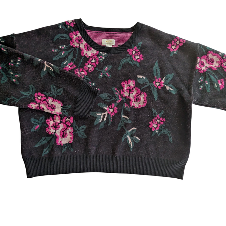 Anthropologie Maeve Floralinda Cropped Sweater Size XL
