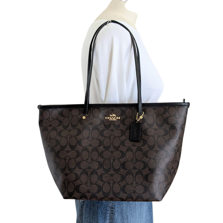 Coach Signature Logo City Tote