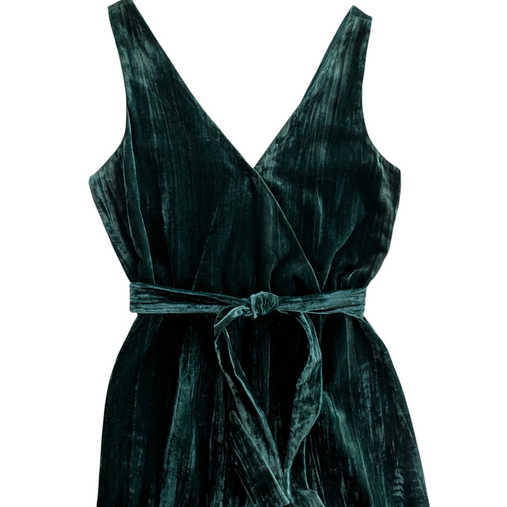 BB Dakota Green Velvet Jumpsuit Size 2