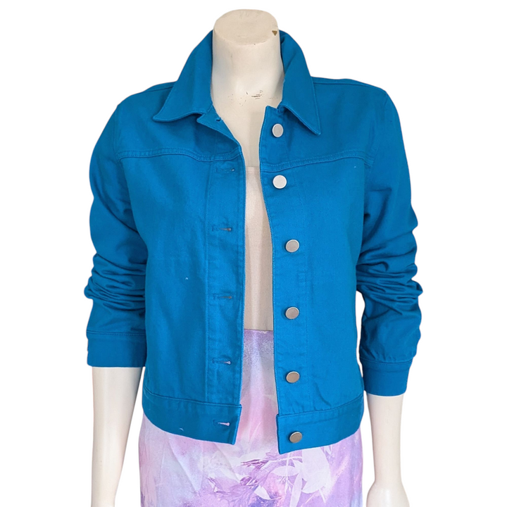 COS Bright Blue Denim Jacket Size Small