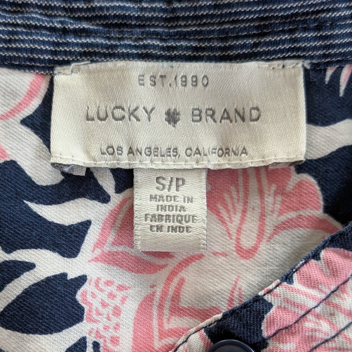 Lucky Brand Cropped Floral Shirt Size Small
