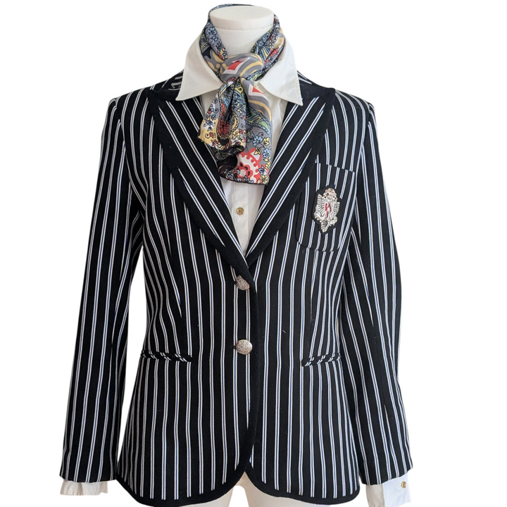 Veronica Beard Striped Cotton Blazer Size 8