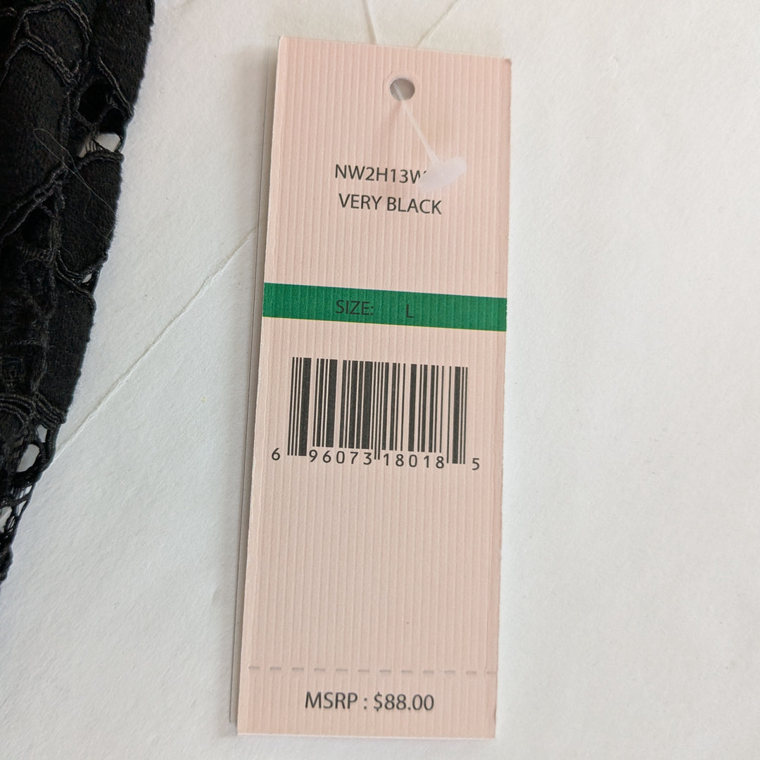 Nanette Lepore Black Lace Top Size Large