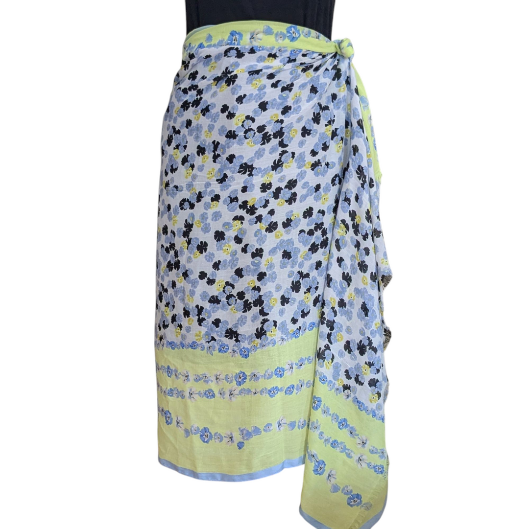 Yellow and Navy Scarf/Wrap