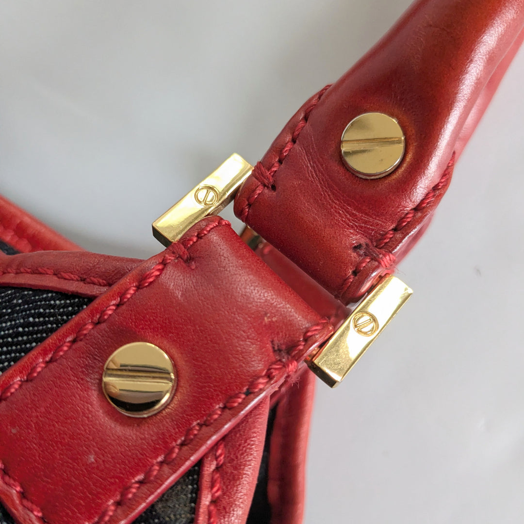 Tory Burch Denim and Leather Tote