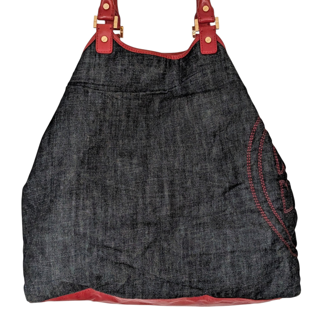 Tory Burch Denim and Leather Tote