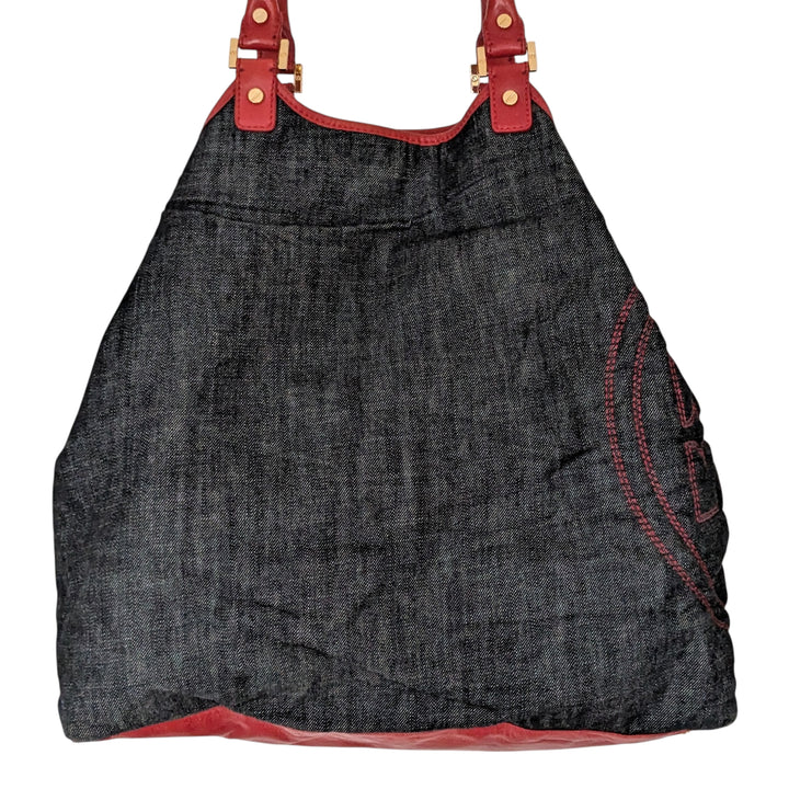 Tory Burch Denim and Leather Tote