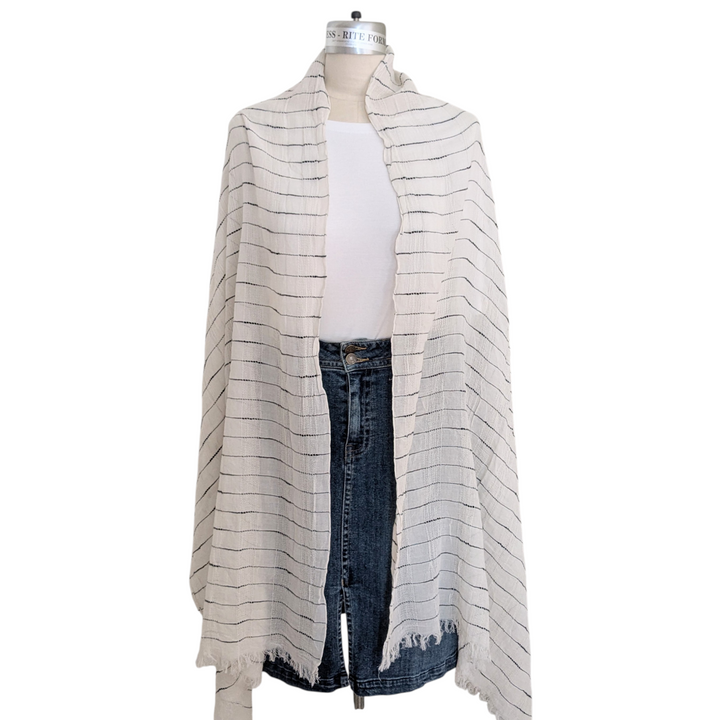 Eileen Fisher Cotton Scarf Wrap