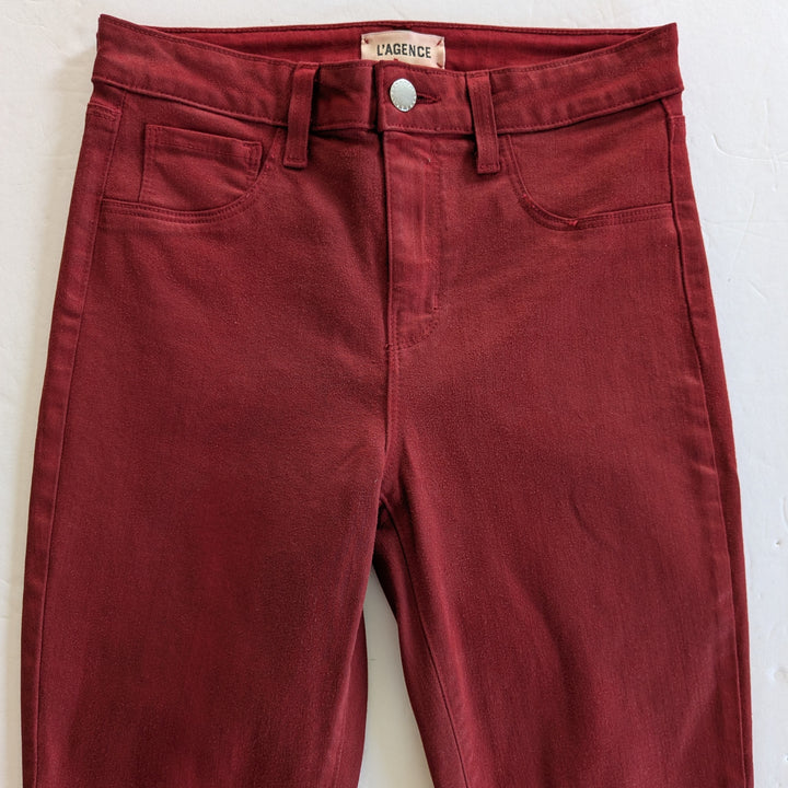 L'Agence Margot Coated Skinny Jeans Size 26