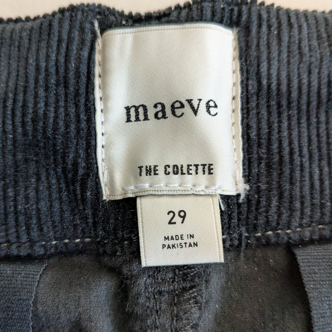 Anthropologie Maeve Plaid Cords Size 29