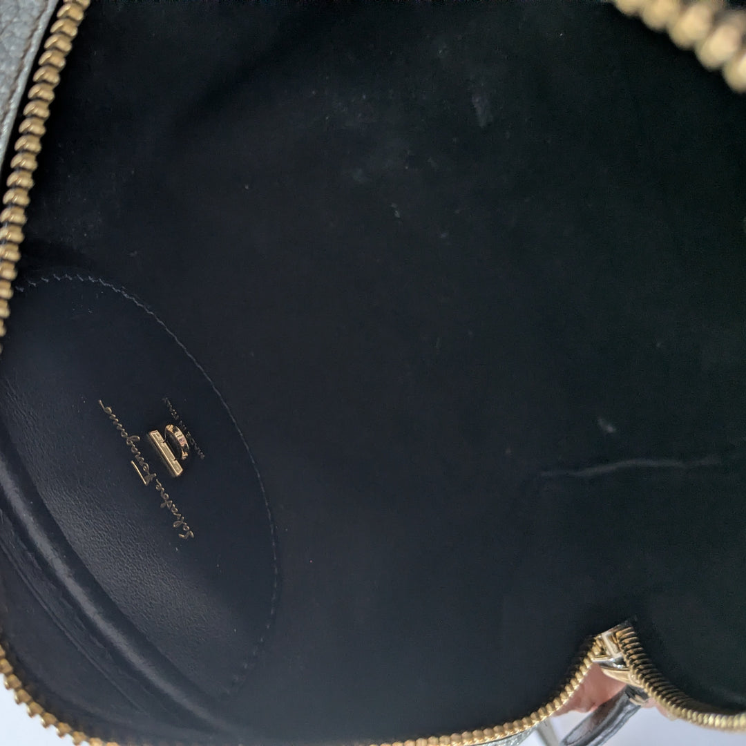 Salvatore Ferragamo Ganini Silver Crossbody Bag