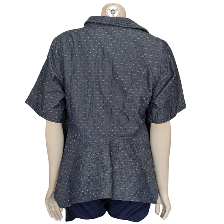 Sultry Touch Quilted Chambray Blazer Size XL