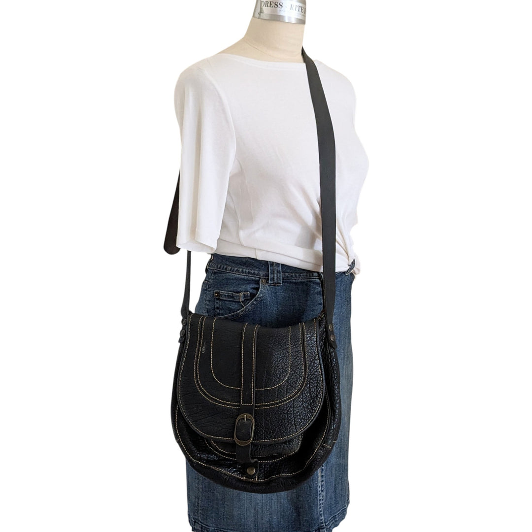 Patricia Nash Leather Saddle Bag