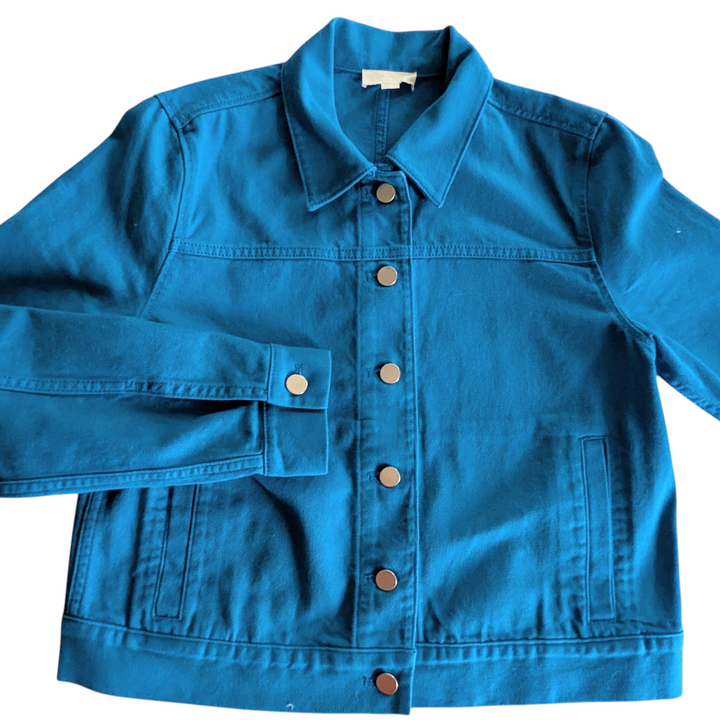 COS Bright Blue Denim Jacket Size Small