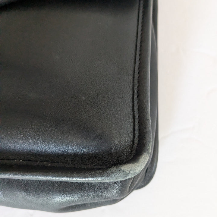 Coach Vintage Station Black Leather Convertible Satchel
