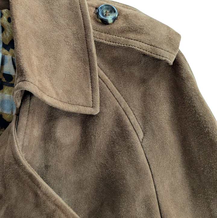 Yves Saint Laurent Suede Trench Coat Size Small