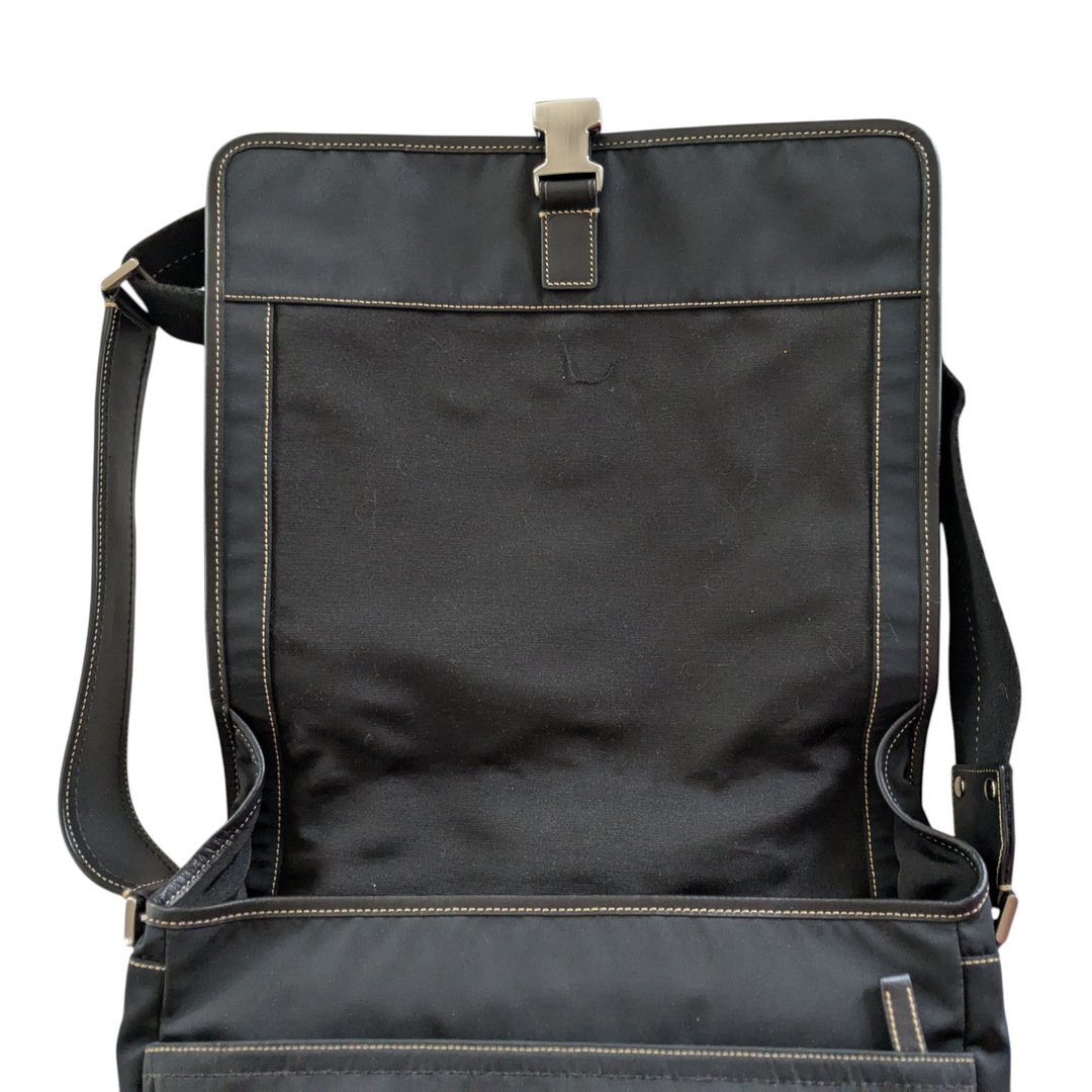 Vintage Coach Nylon and Leather Messenger Bag